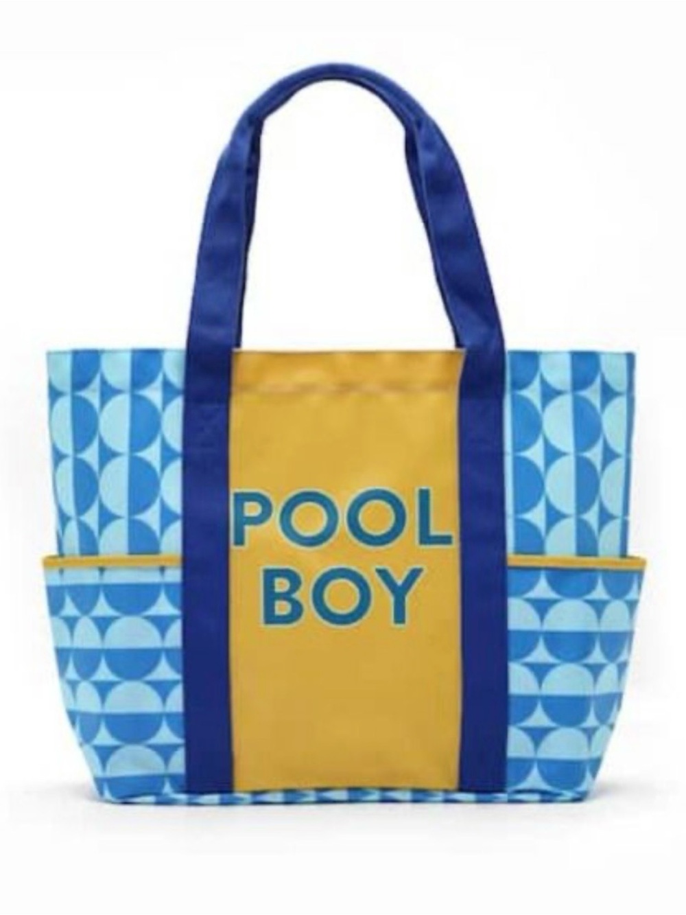 Jonathan Adler Pool Boy Blue & Yellow Tote Bag